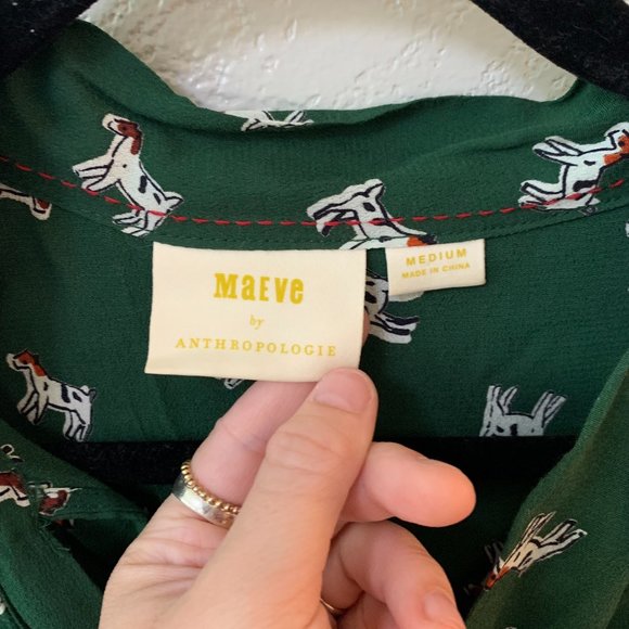 Anthropologie Dog Print Blouse - Picture 5 of 5